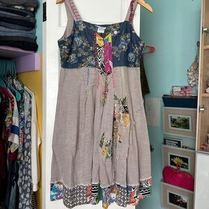 Farinelli Floral Patchwork Sleeveless Dress